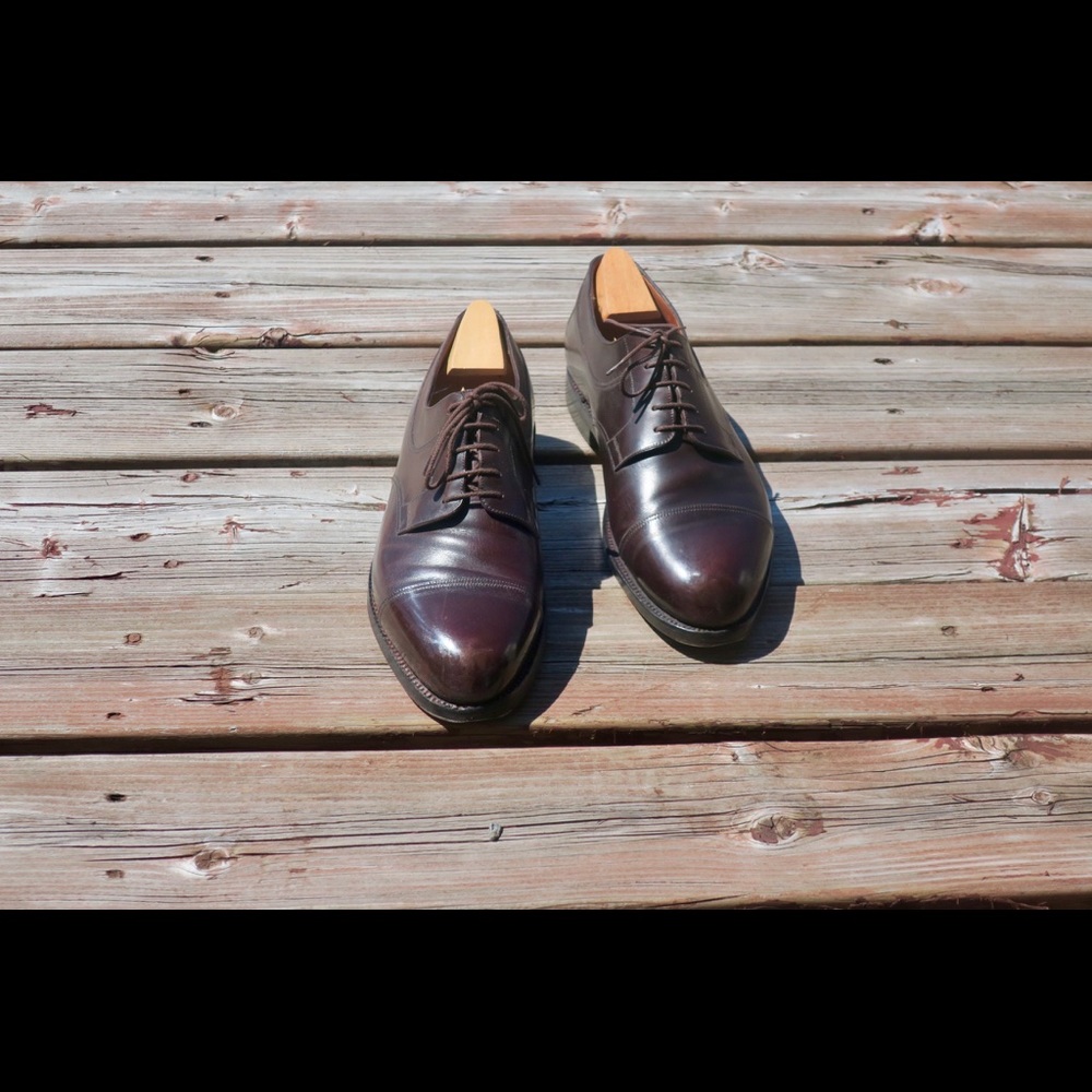 JM Weston handmade derby brown leather US 11.5